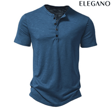 Camisa Masculina de Botão Henley.