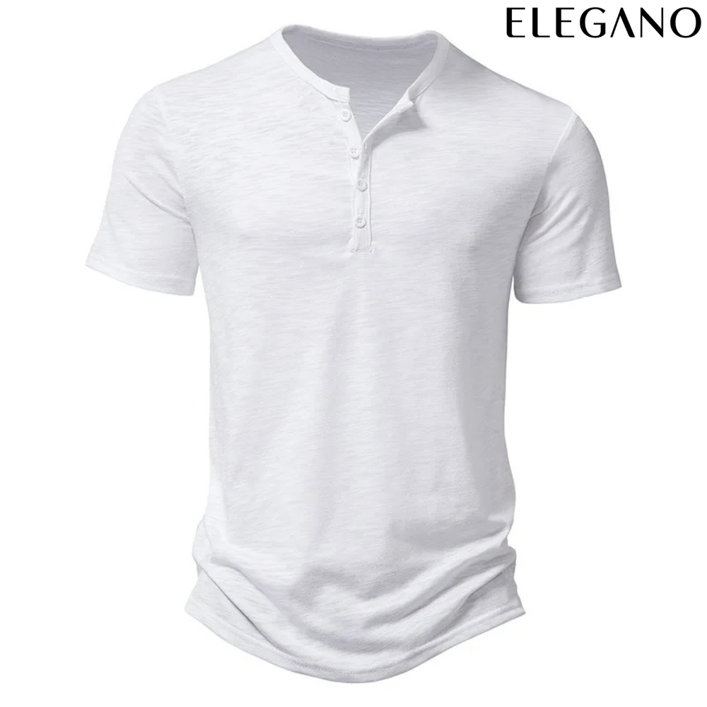 Camisa Masculina de Botão Henley.