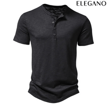 Camisa Masculina de Botão Henley.