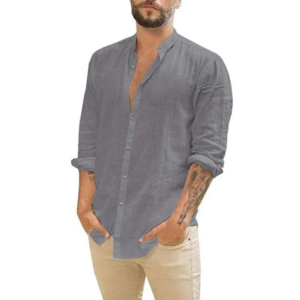 Camisa de Linha Stand-Up.